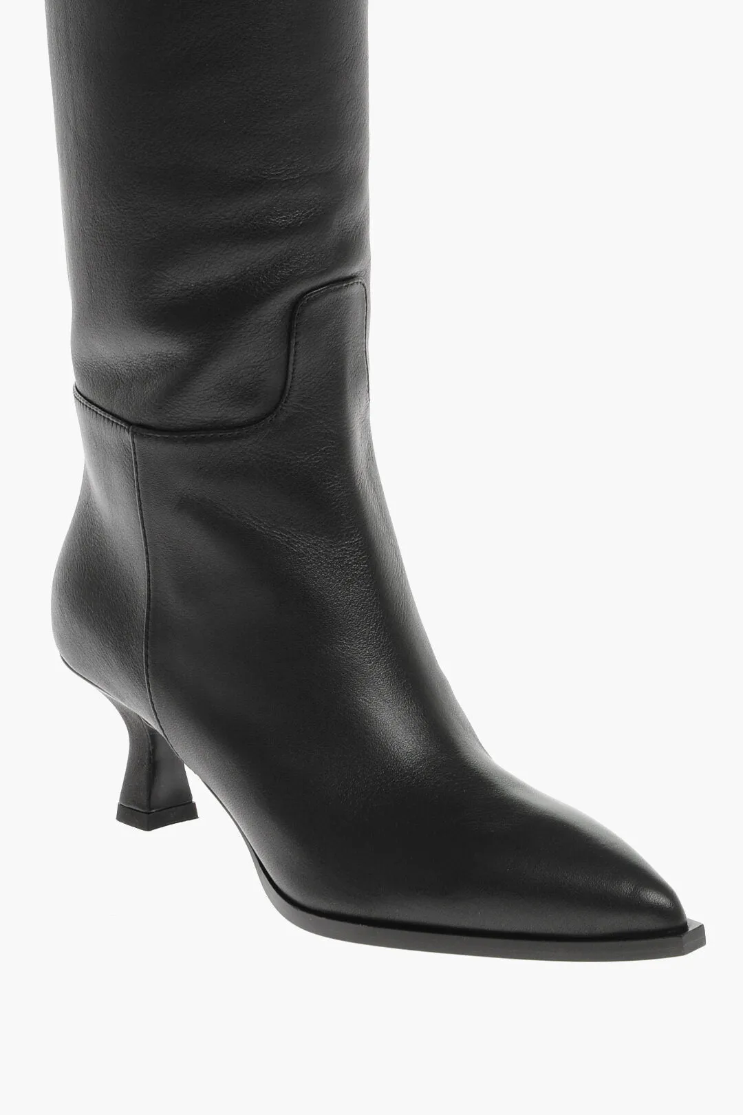 3Juin Over-the-Knee Leather Boots with Point Toe