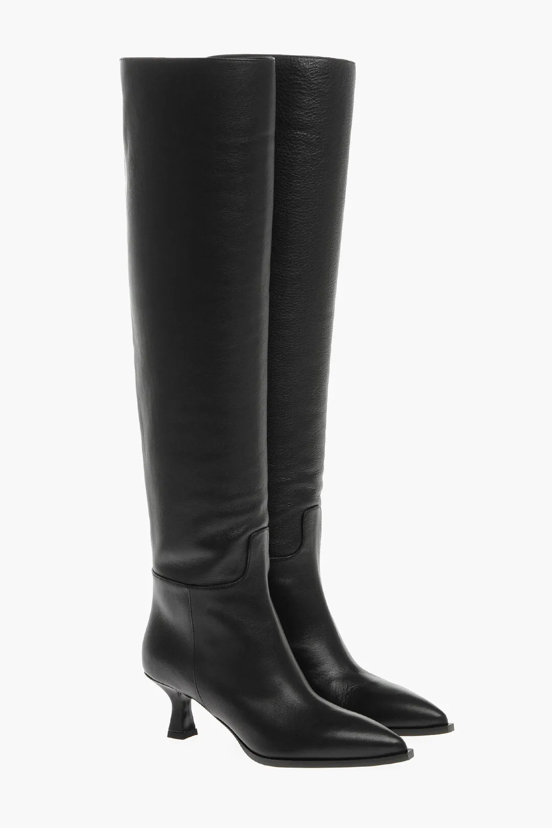 3Juin Over-the-Knee Leather Boots with Point Toe