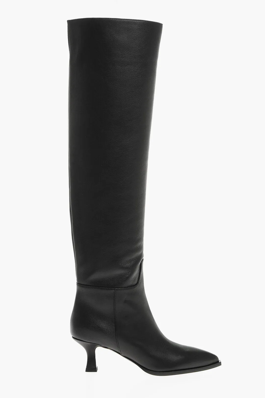 3Juin Over-the-Knee Leather Boots with Point Toe