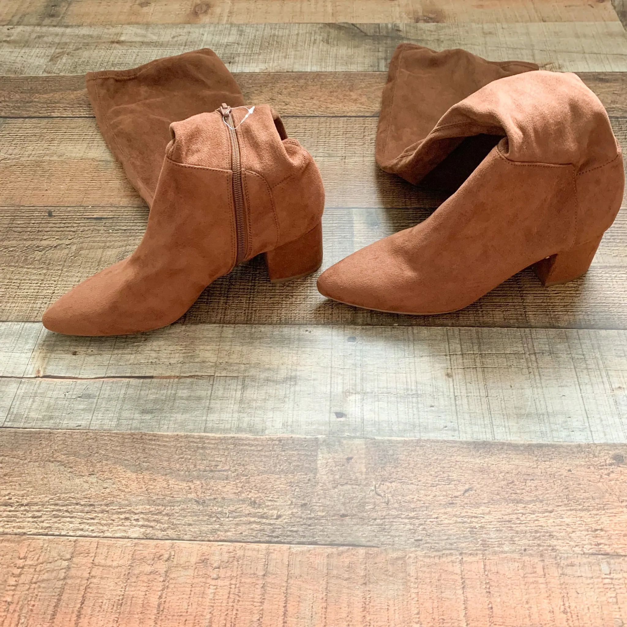 A New Day Camel Suede Over the Knee Boots- Size 9 (GREAT CONDITION)