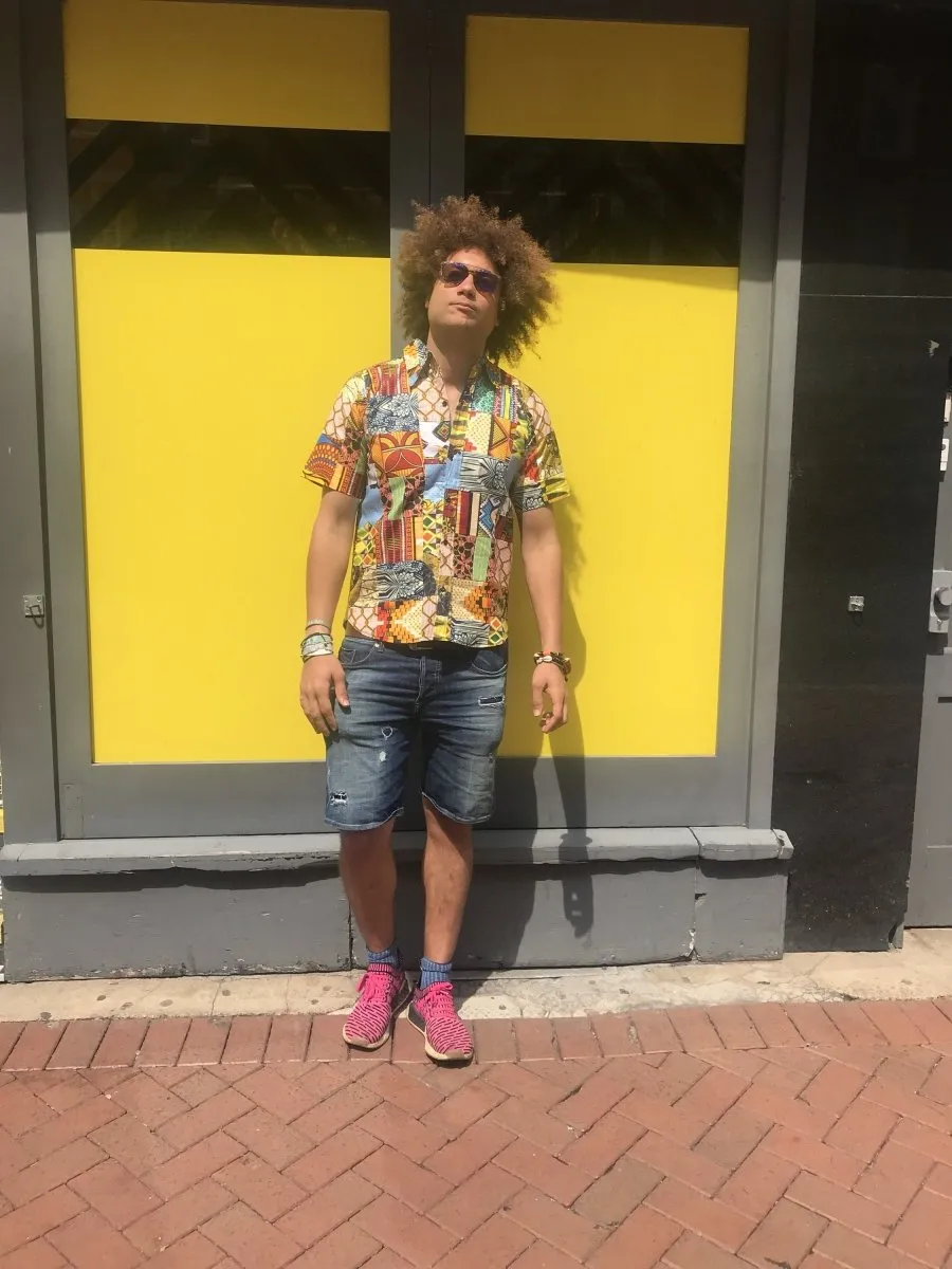 African Patchwork Shirt, Short Sleeve