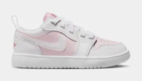 Air Jordan 1 Low Alt Preschool Basketball Shoes (Pink Foam/White/Fire Red)