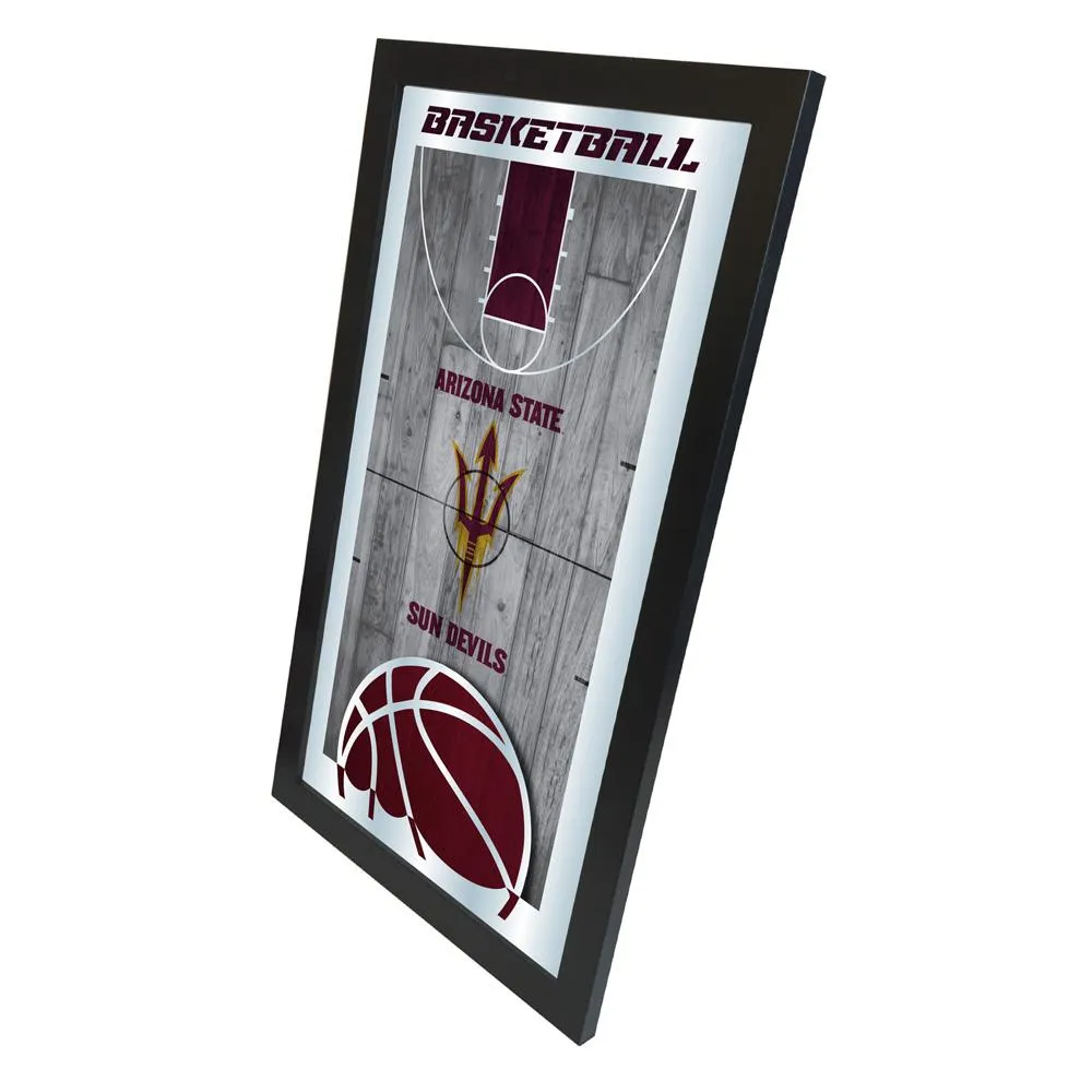 Arizona State Sun Devils HBS Basketball Framed Hang Glass Wall Mirror (26"x15")
