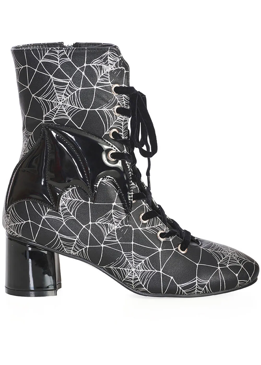 Banned Killian Spiderweb Bat 40's Boots Black