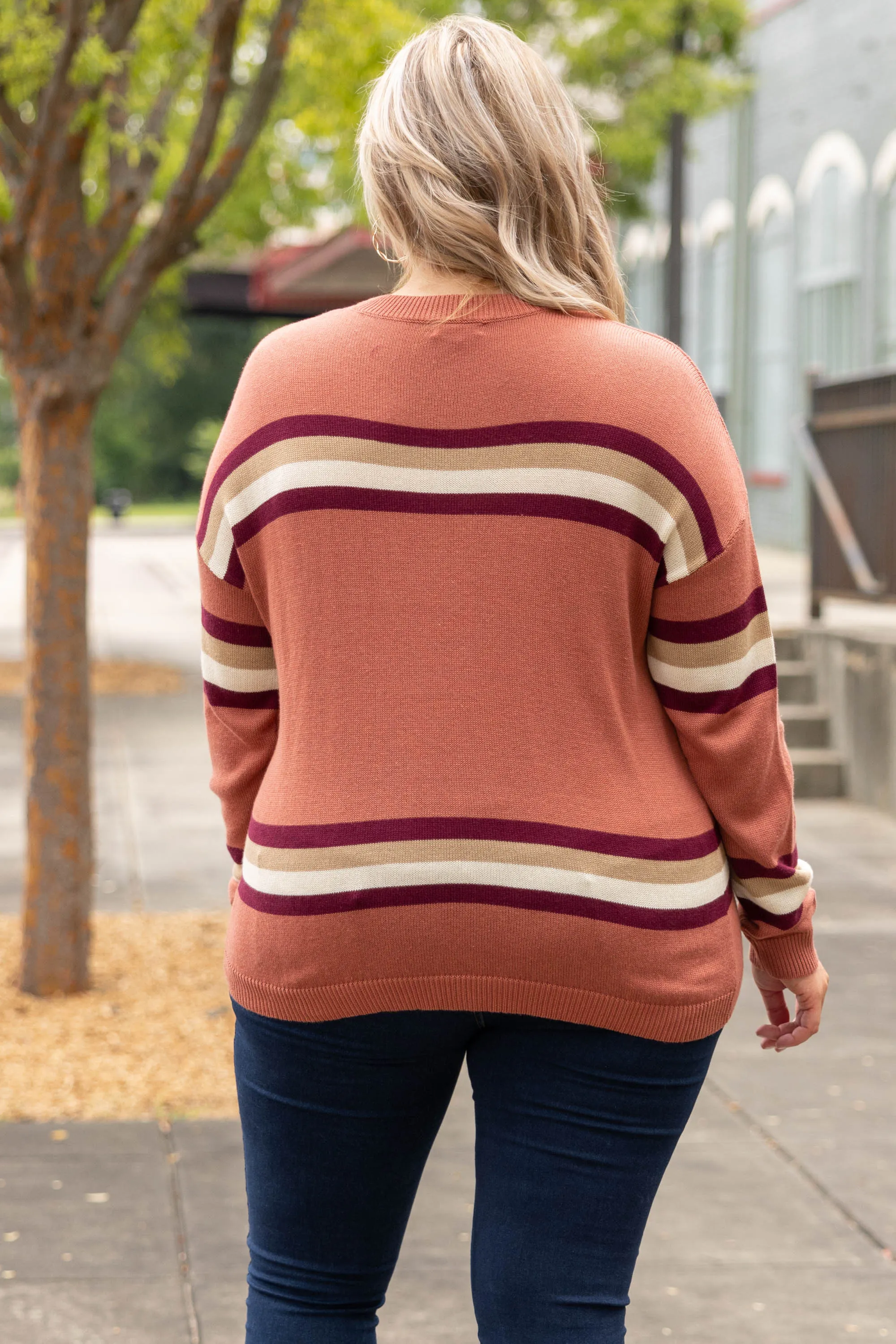 Bold Attitude Sweater, Rust