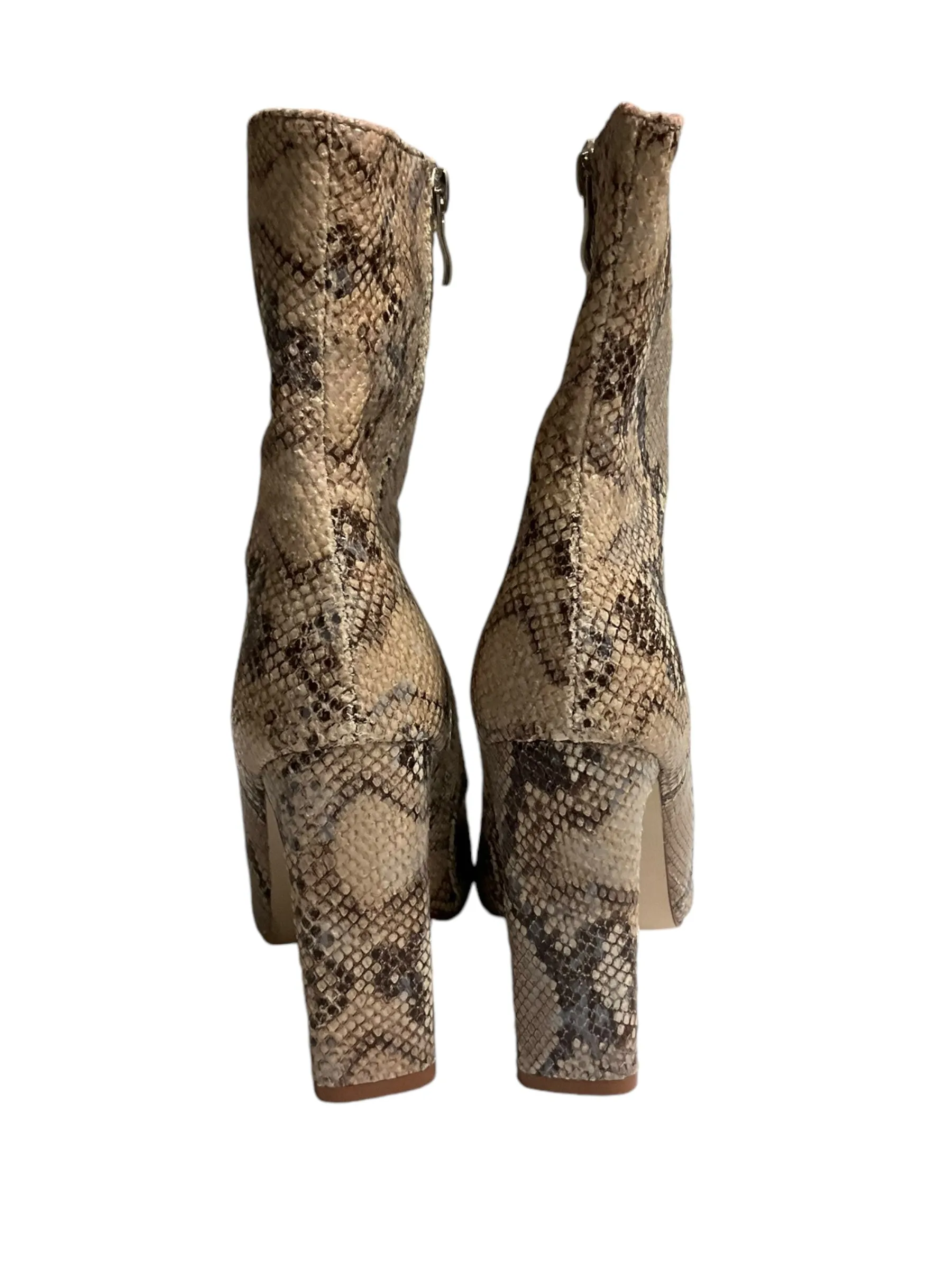 Boots Ankle Heels By Azalea Wang In Snakeskin Print, Size: 6.5