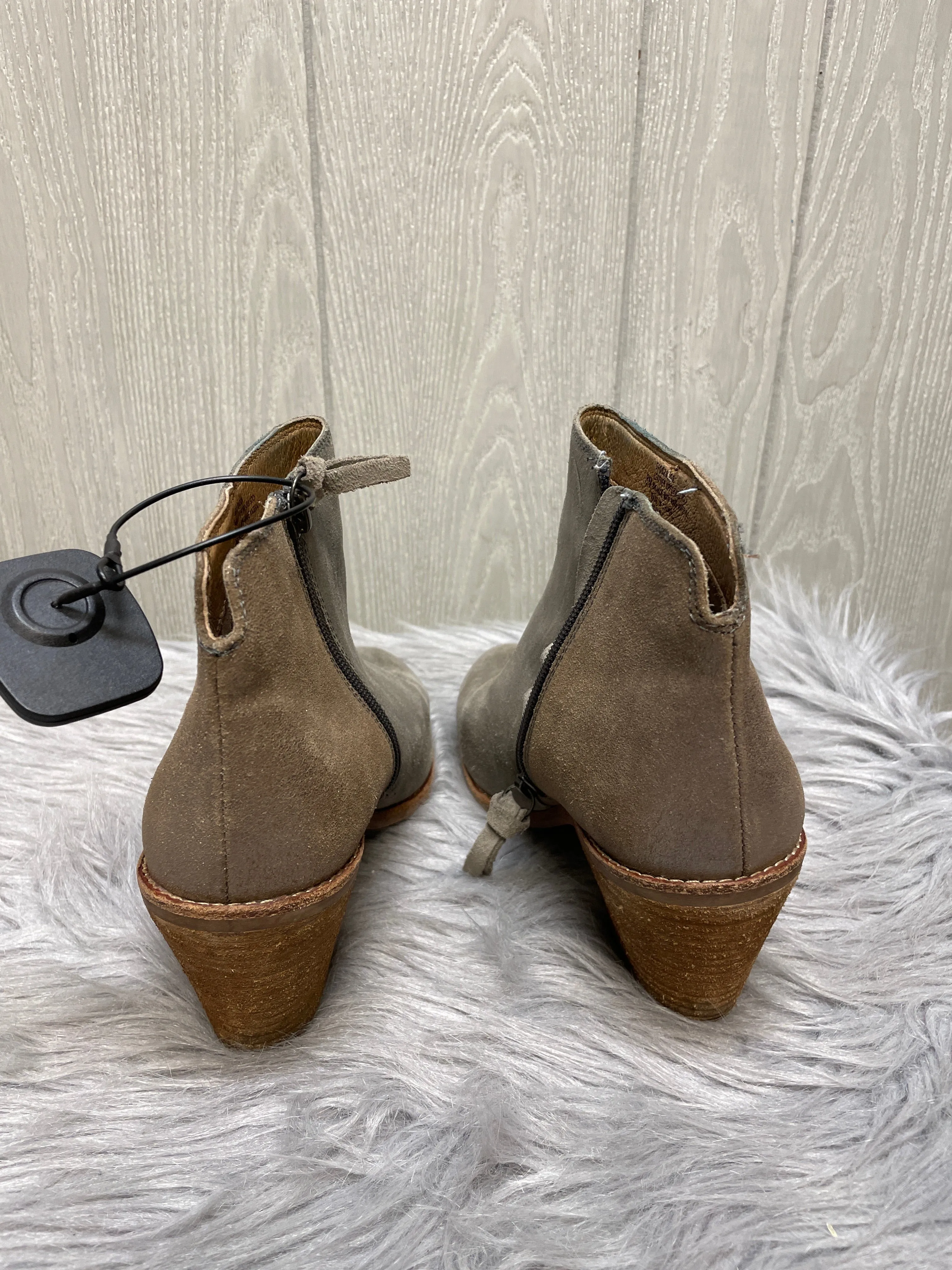 Boots Ankle Heels By Sofft In Grey, Size: 8