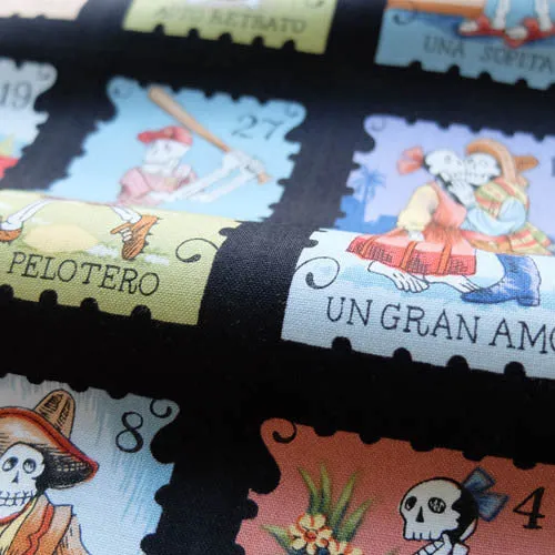 Cartas Marcadas Cotton by Alexander Henry - Black