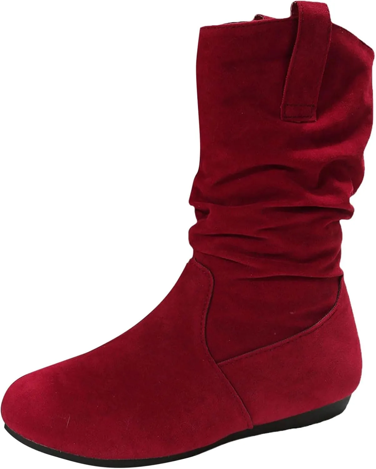 Cathalem Cowboy Boots for Women, Women's Western Cowboy Boots Modern Round toe Chunky Heel Cowgirl Boots with Pull On Tabs