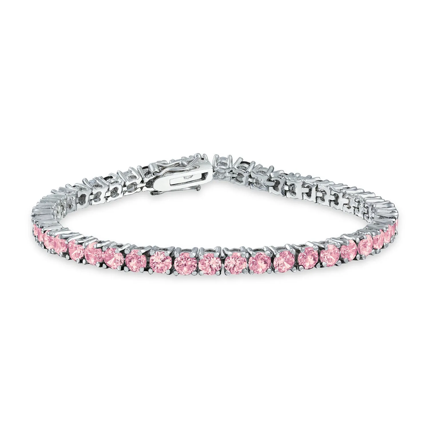 Clear Round Solitaire AAA CZ Tennis Bracelet Imitation Sapphire