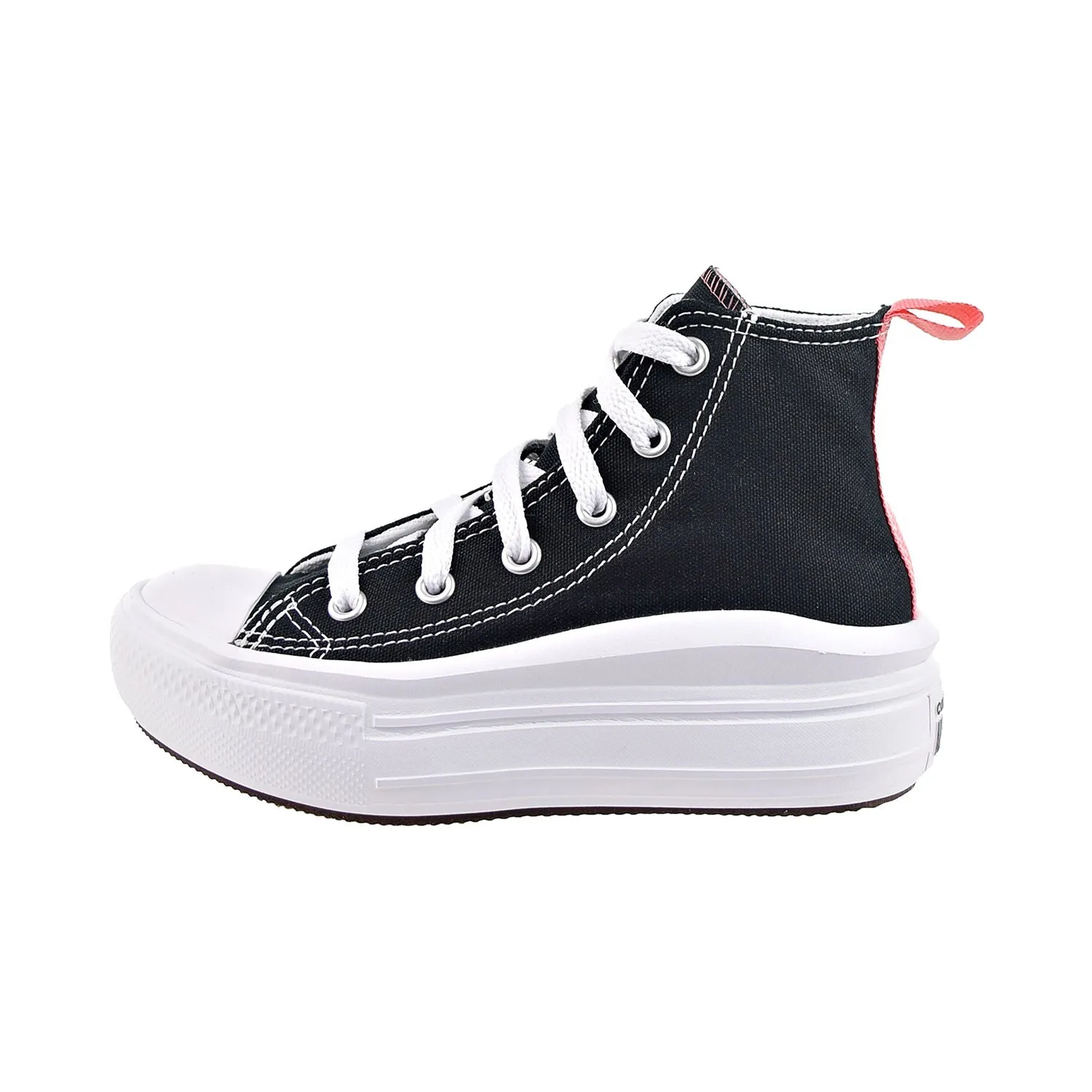 Converse Chuck Taylor All Star Move Hi Kids' Shoes Black/Pink Salt/White