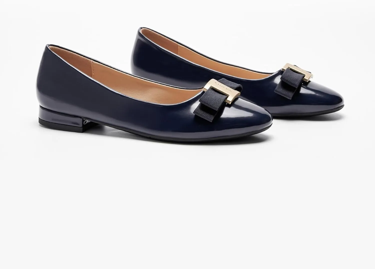 C.Paravano Women's Ballet Flats | Round Toe Bow Accent Shoes with Metallic Buckle | Soft Leather Slip-Ons for Work Commute, Office & Date NightsEvening Events, Business Travel & Dating