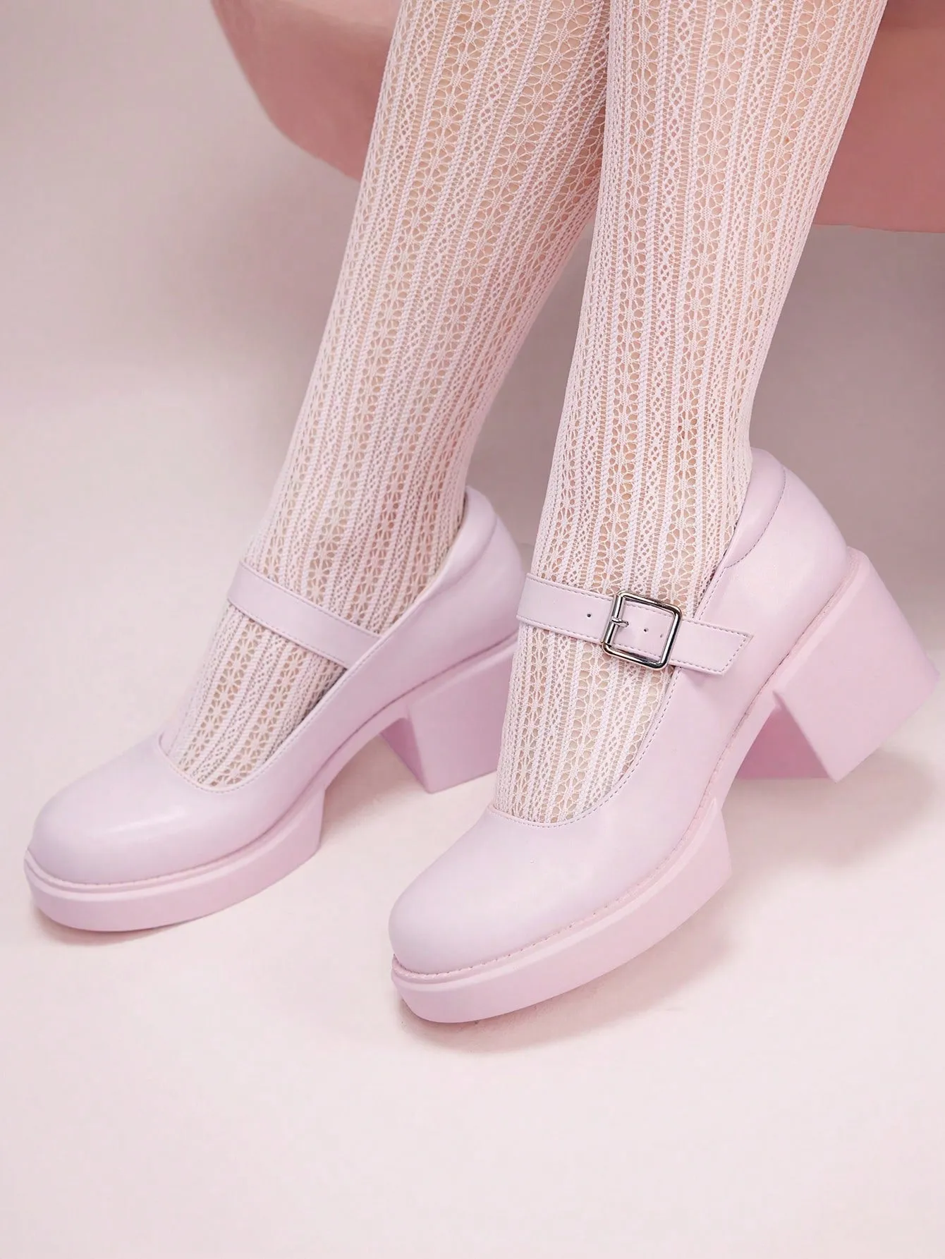 CUCCOO DOLLMOD Women's Plain Simple Daily Fashion Mary Jane Shoes