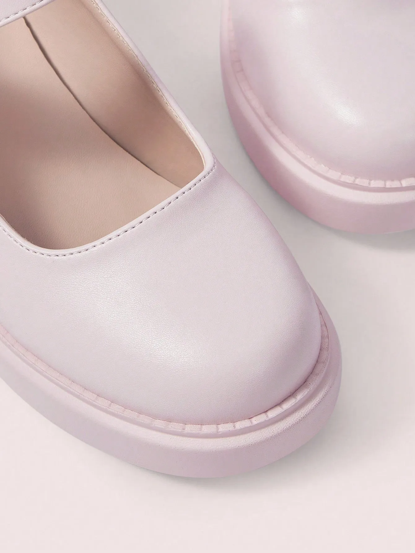 CUCCOO DOLLMOD Women's Plain Simple Daily Fashion Mary Jane Shoes