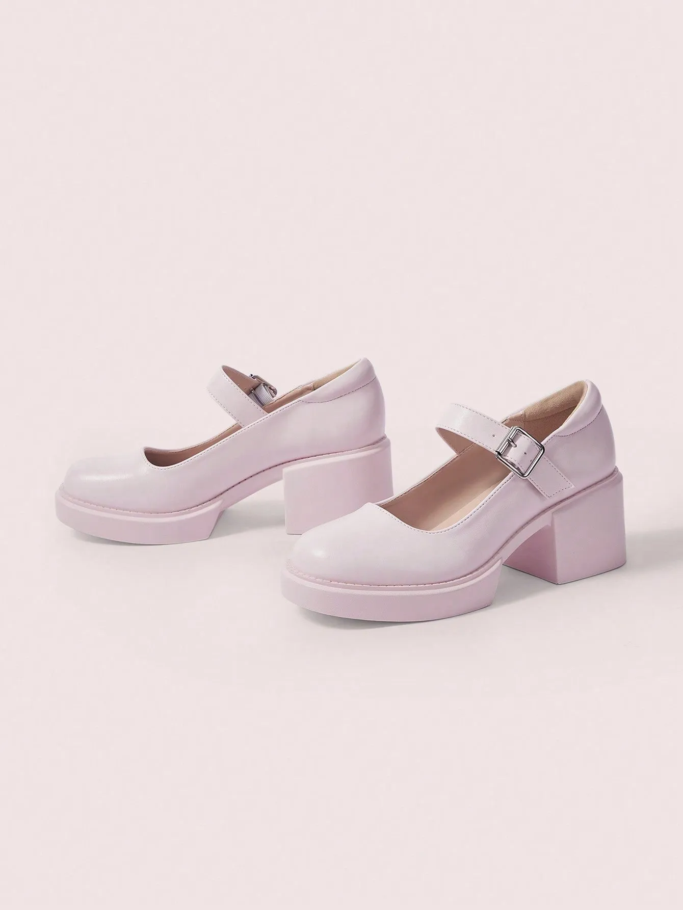 CUCCOO DOLLMOD Women's Plain Simple Daily Fashion Mary Jane Shoes