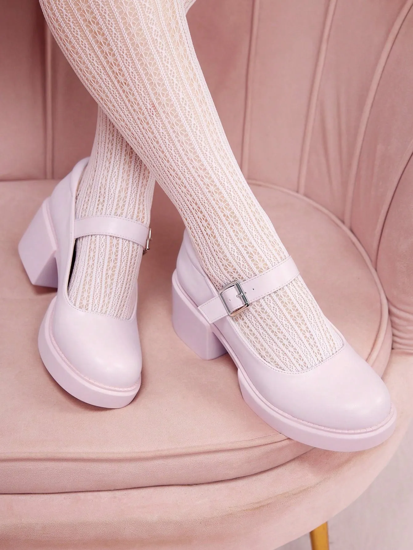 CUCCOO DOLLMOD Women's Plain Simple Daily Fashion Mary Jane Shoes
