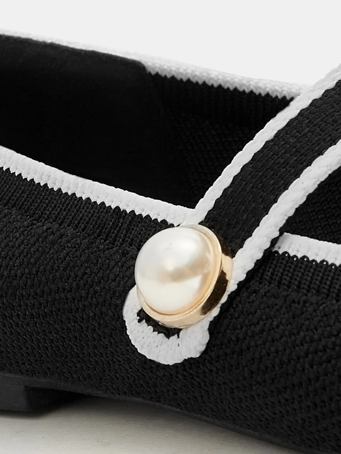 CUCCOO DOLLMOD Women's Shoes Fashion Black Contrast Binding Elegant Mary Jane Flats For Summer Vacation Shoes Summer Sale Back To School Shoes College Student Shoes