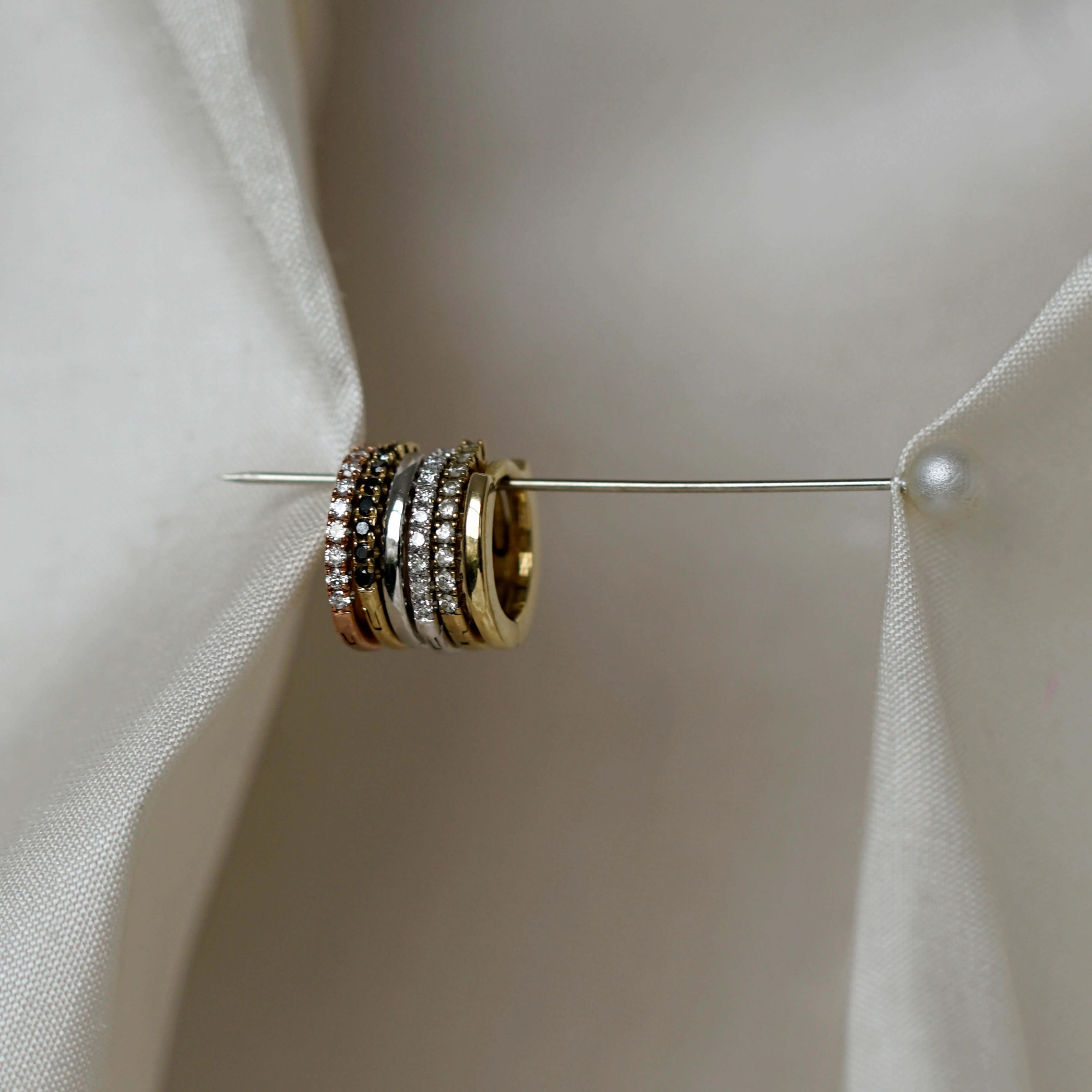 Diamond Huggie Hoops