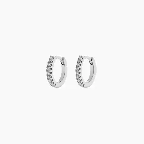Diamond Huggie Hoops