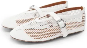 DREAM PAIRS Women's Mesh Ballet Flats Dressy Round Toe Comfortable Mary Jane Flat Shoes with Buckle Strap