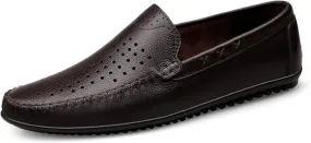 Driving Moccasins Loafer Shoes for Men Simple Breathable Driving Loafers Moccasins Shoes Leather Resistant Lightweight Anti-Slip Driving Slip On for Any Attire