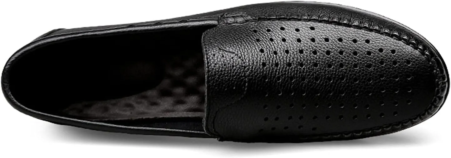 Driving Moccasins Loafer Shoes for Men Simple Breathable Driving Loafers Moccasins Shoes Leather Resistant Lightweight Anti-Slip Driving Slip On for Any Attire