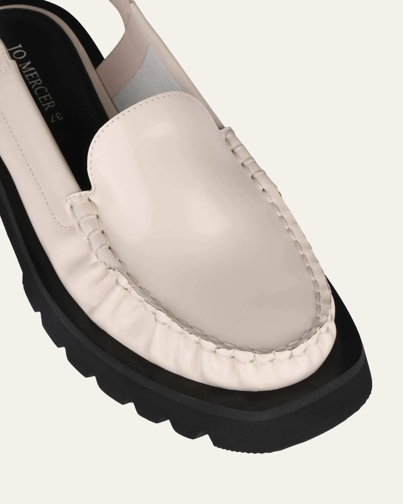 EMERSON LOAFERS OFF WHITE BOX LEATHER