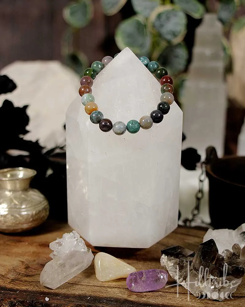 Fancy Jasper Gemstone Power Bracelet 8mm