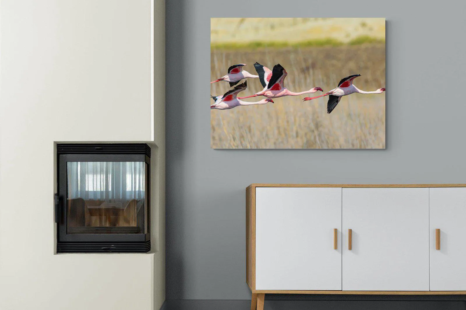 Flying Flamingos