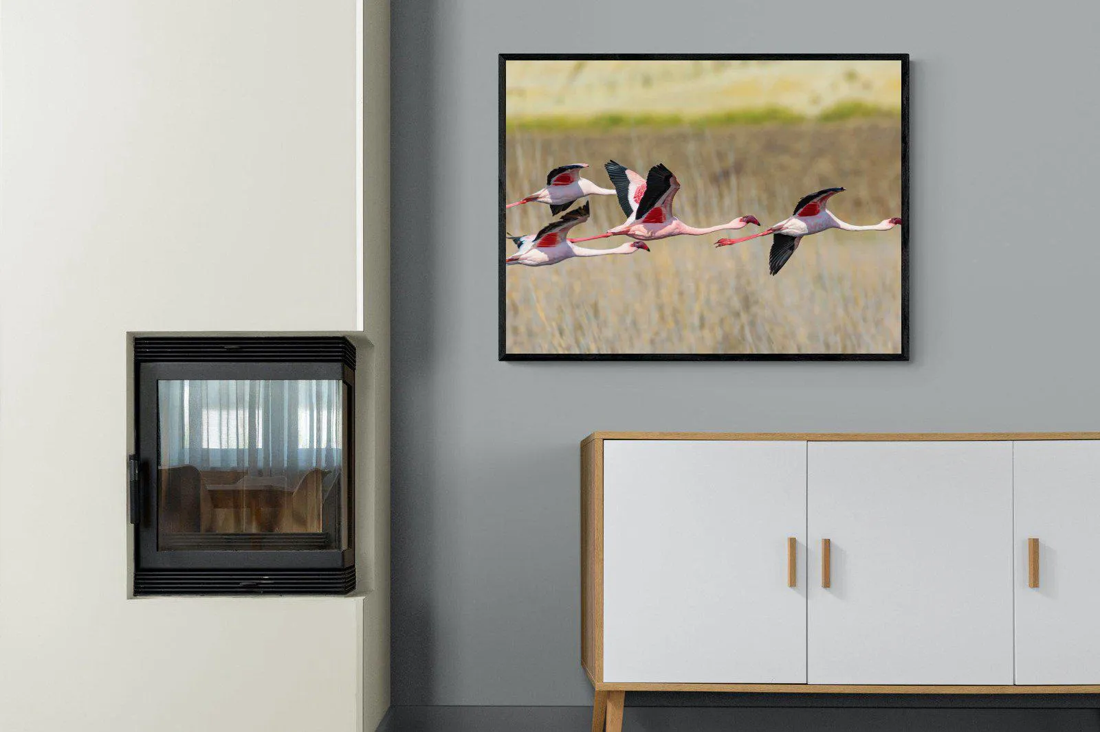 Flying Flamingos