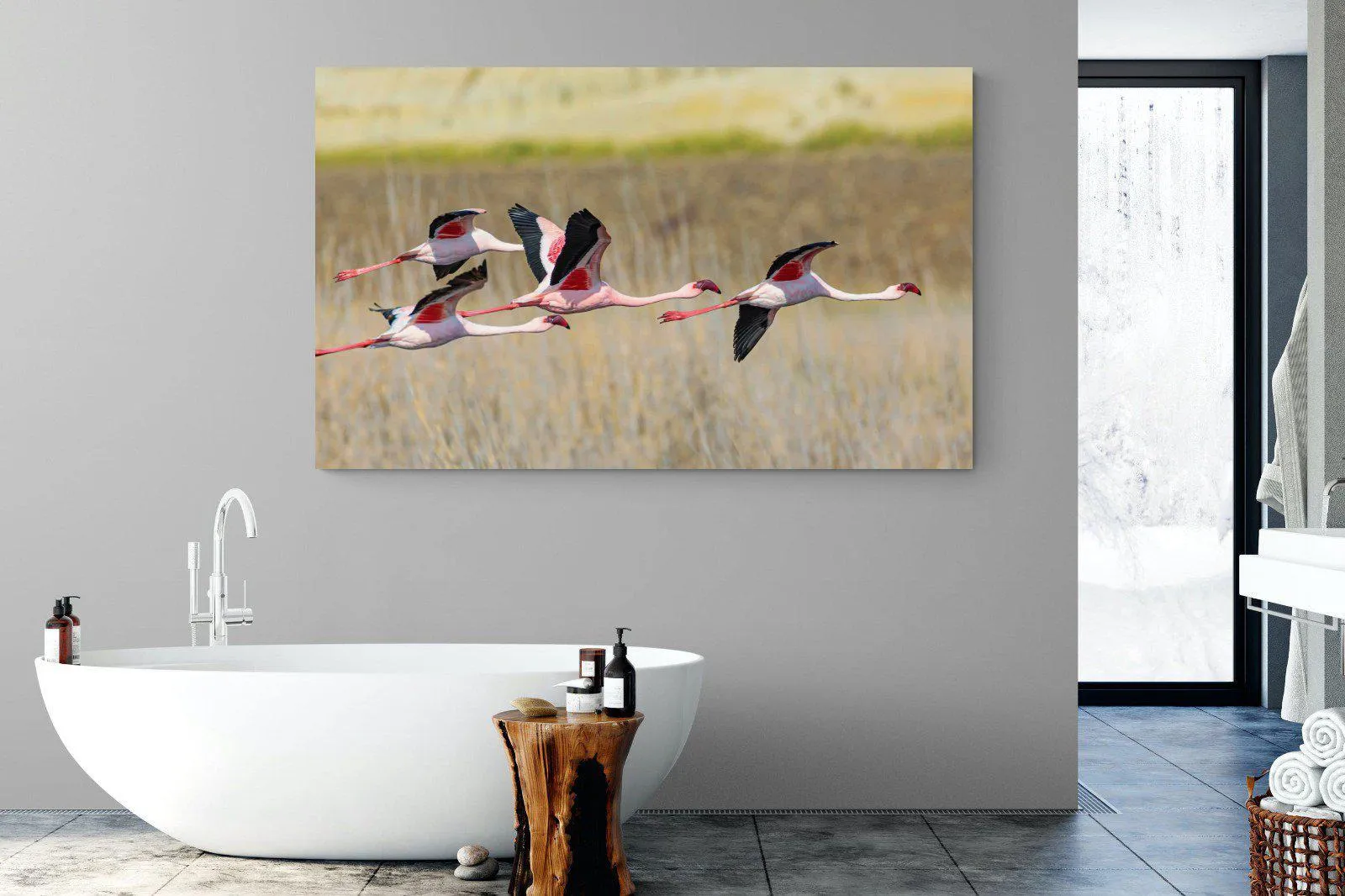Flying Flamingos