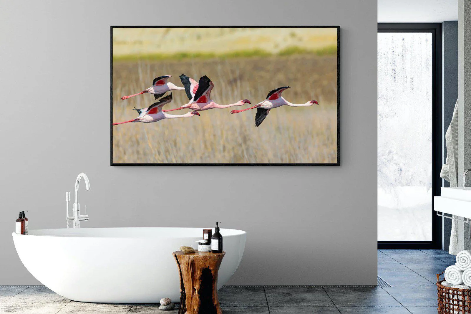 Flying Flamingos