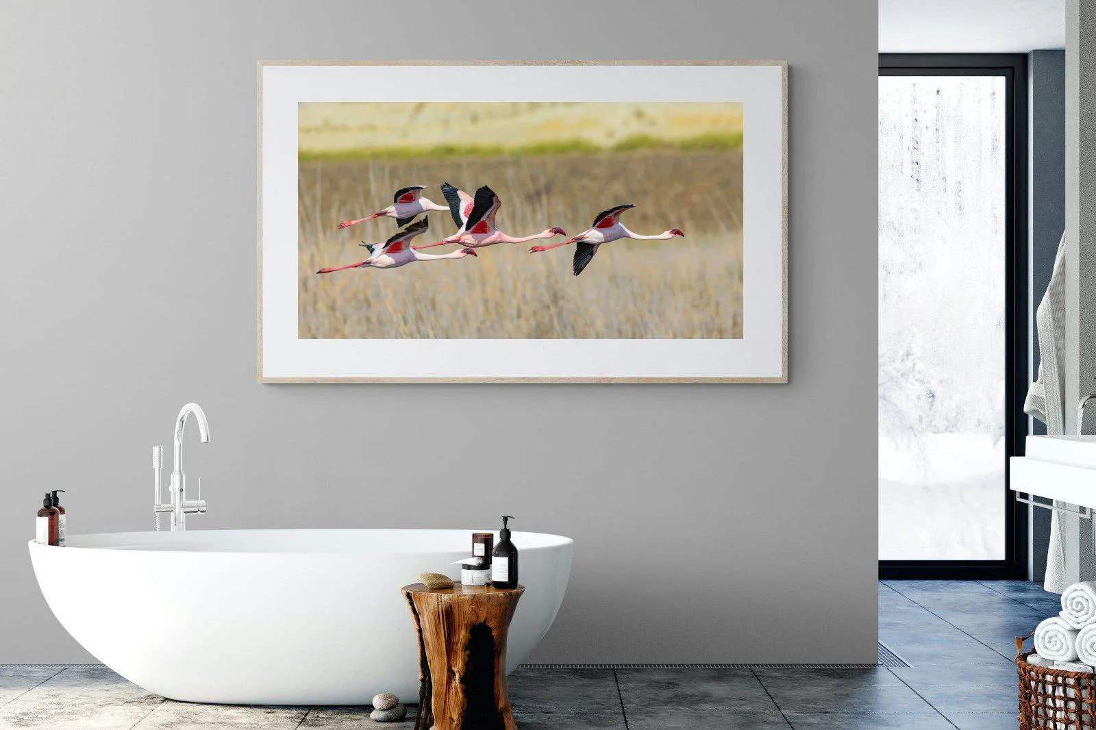 Flying Flamingos
