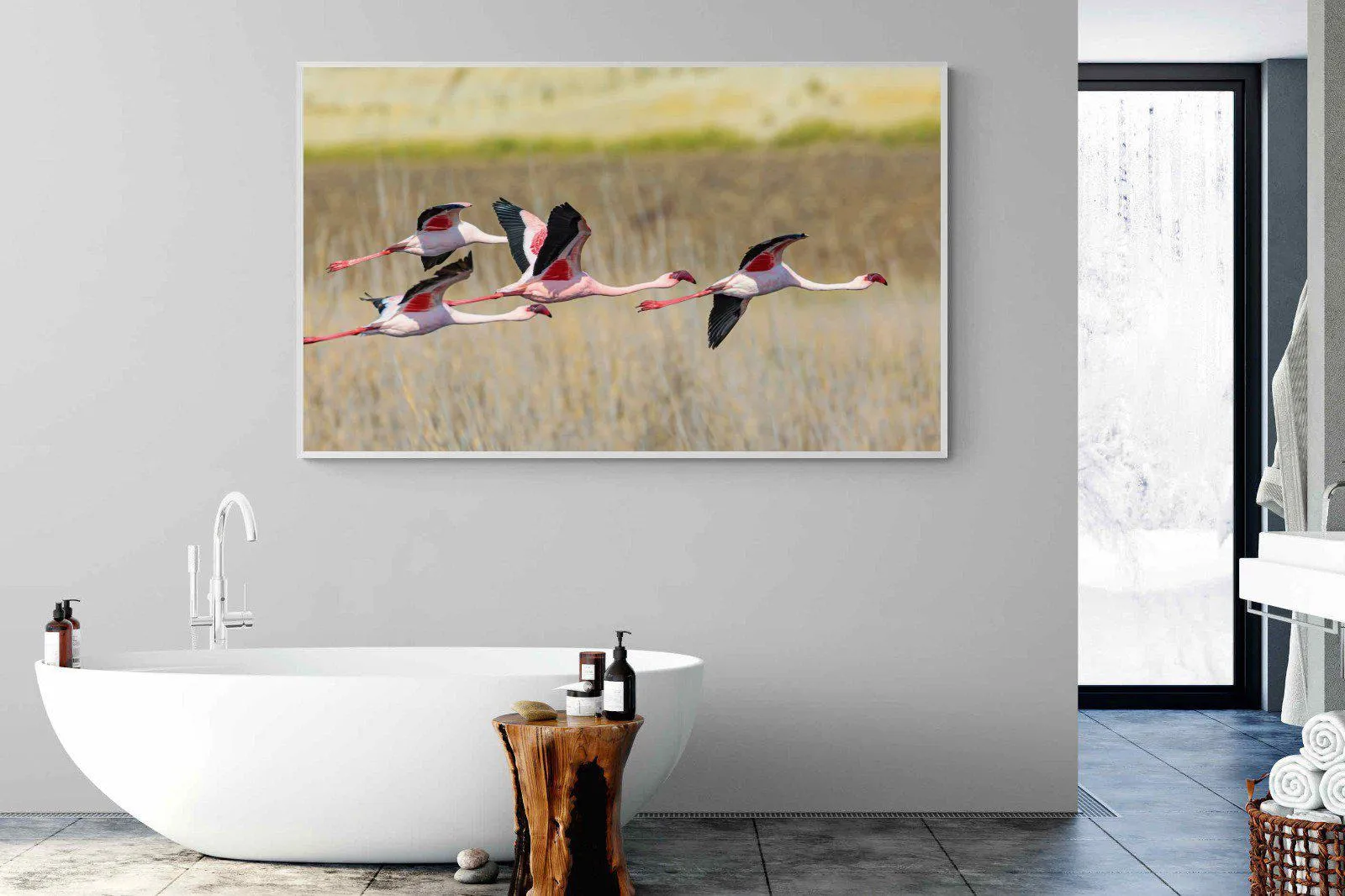 Flying Flamingos