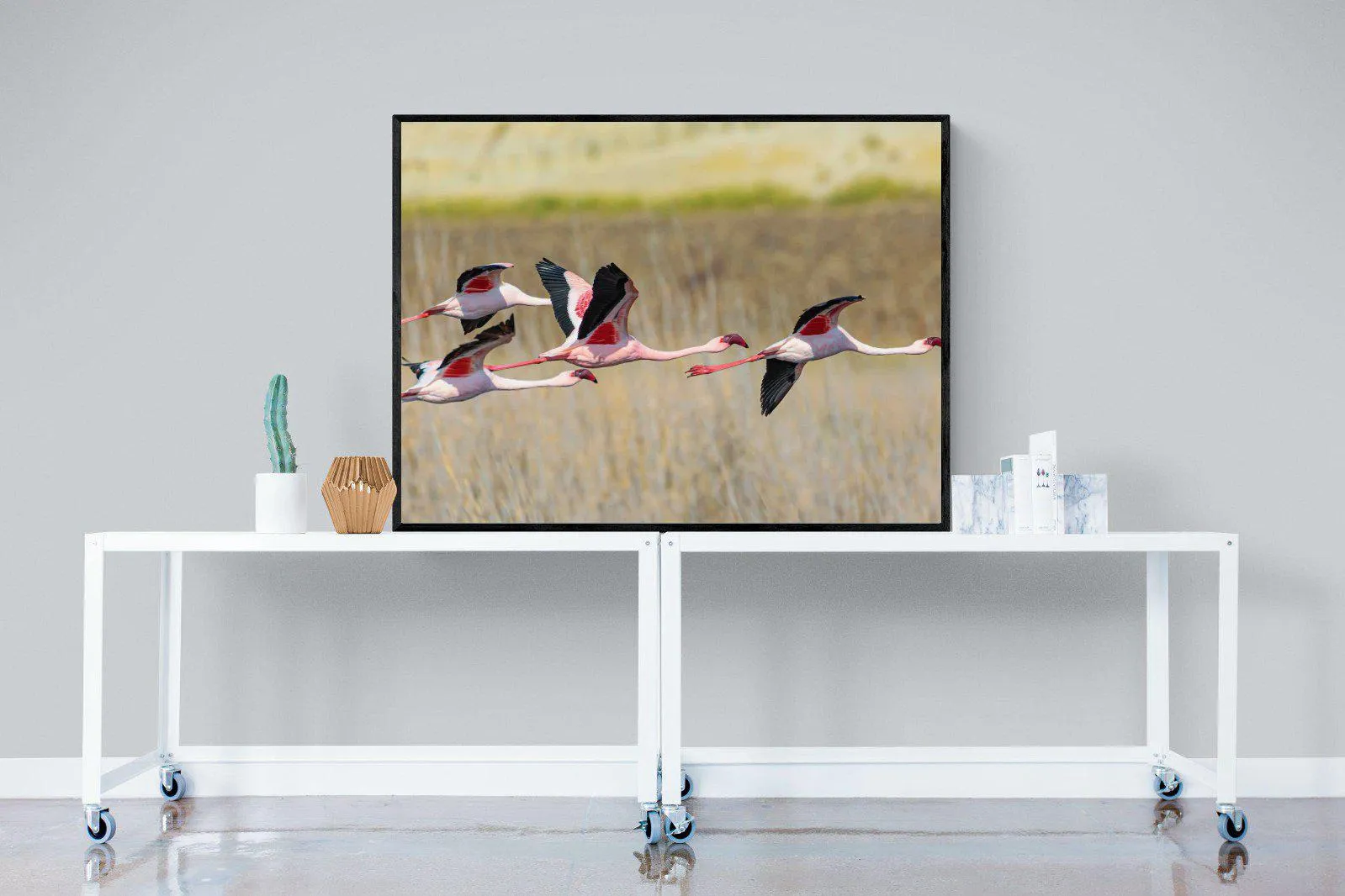 Flying Flamingos