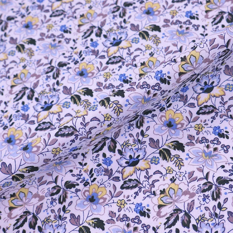Great Value - Wide Width Floral Cotton - Monica - Blue