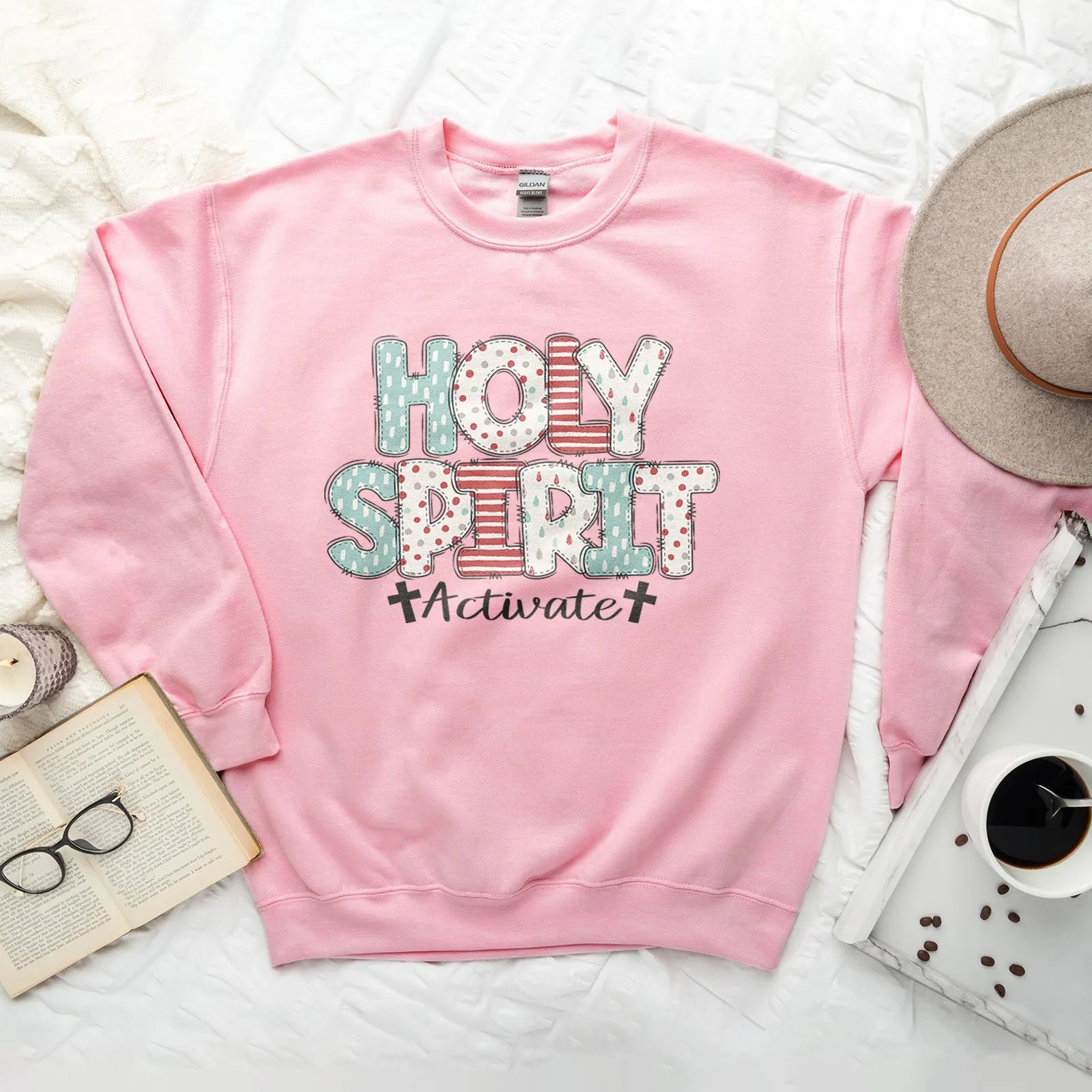 Holy Spirit Activate Patchwork Sweatshirt