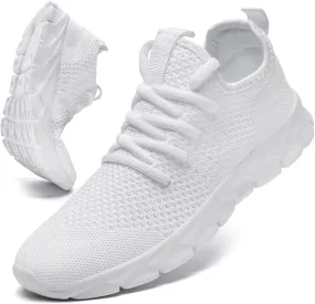 Linenghs Womens Tennis Shoes Running Sneakers Lightweight Breathable Gym Workout Fashion Sport Mesh Slip On Walking Shoes