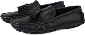 MCMUS Loafer Shoes Driving Moccasins for Men Driving Loafers Tassel Simple Leather Flexible Lightweight Flat Heel Anti-Slip Driving Slip On for Any Attire