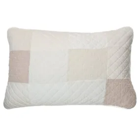 MERINGUE IVORY AND NATURAL PILLOW KING SHAM