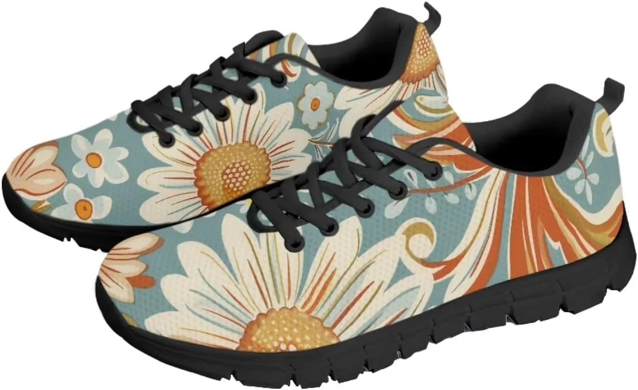 Modysero Soft Tennis Shoes for Women Shoes Lace Up Mesh Women Running Sneakers for Fall Outdoor Walking Sneakers