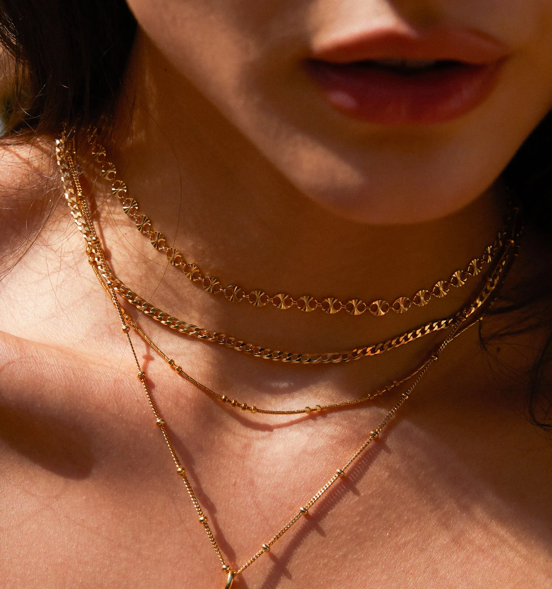 Moon Burst Choker Chain Necklace