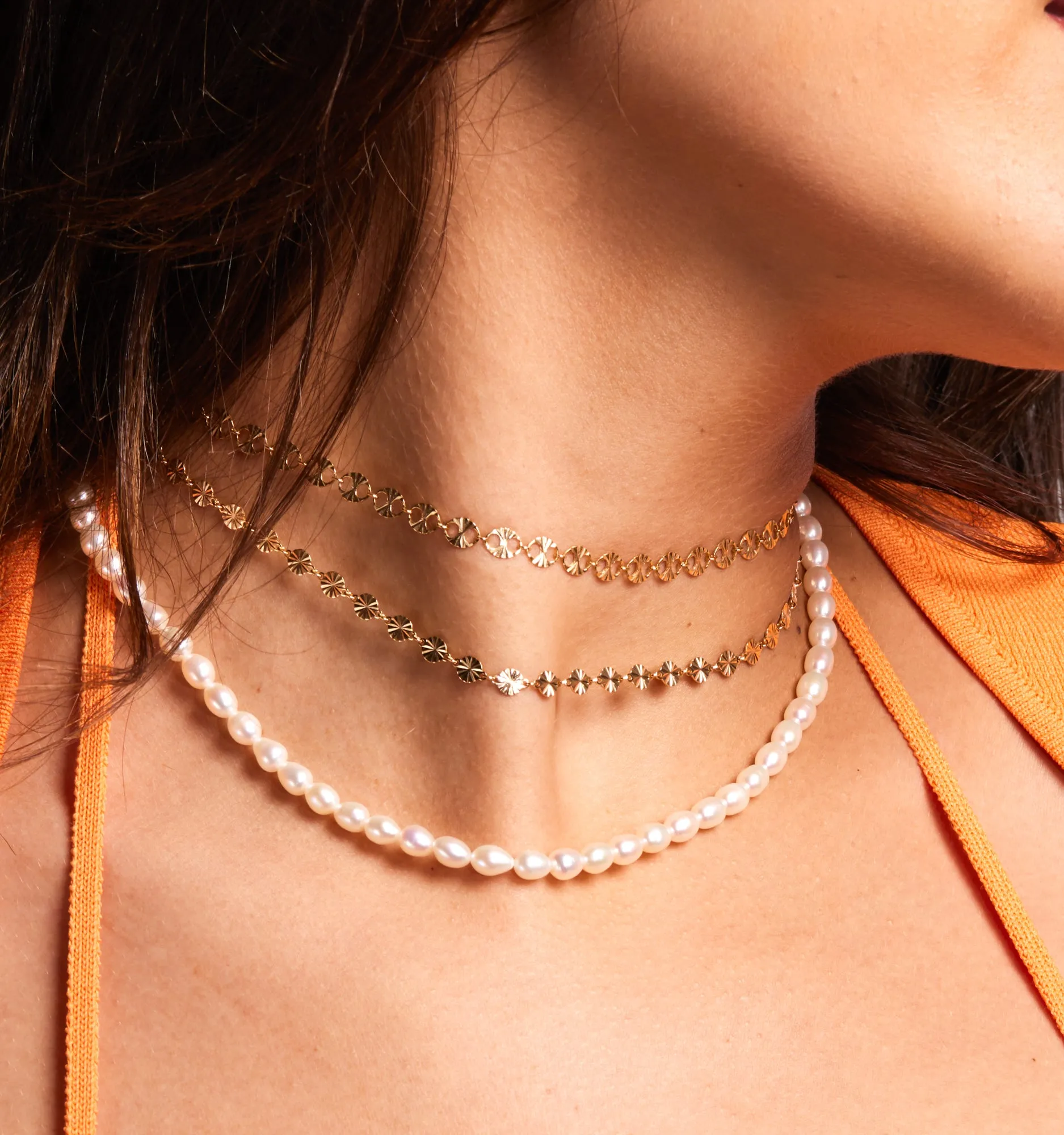 Moon Burst Choker Chain Necklace