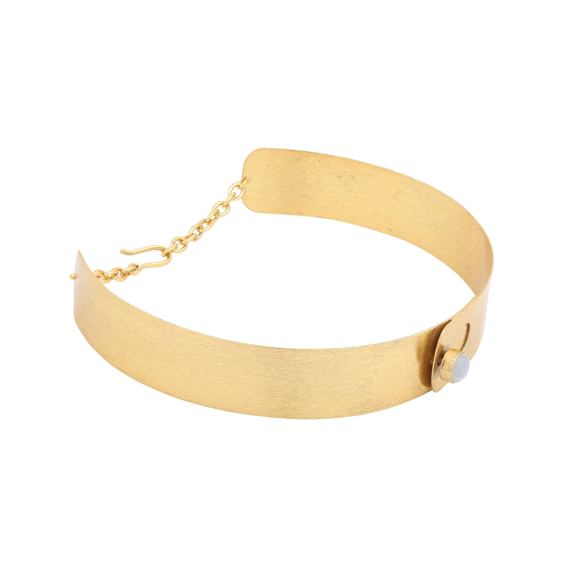 Necklace - Keyhole Choker in Moonstone