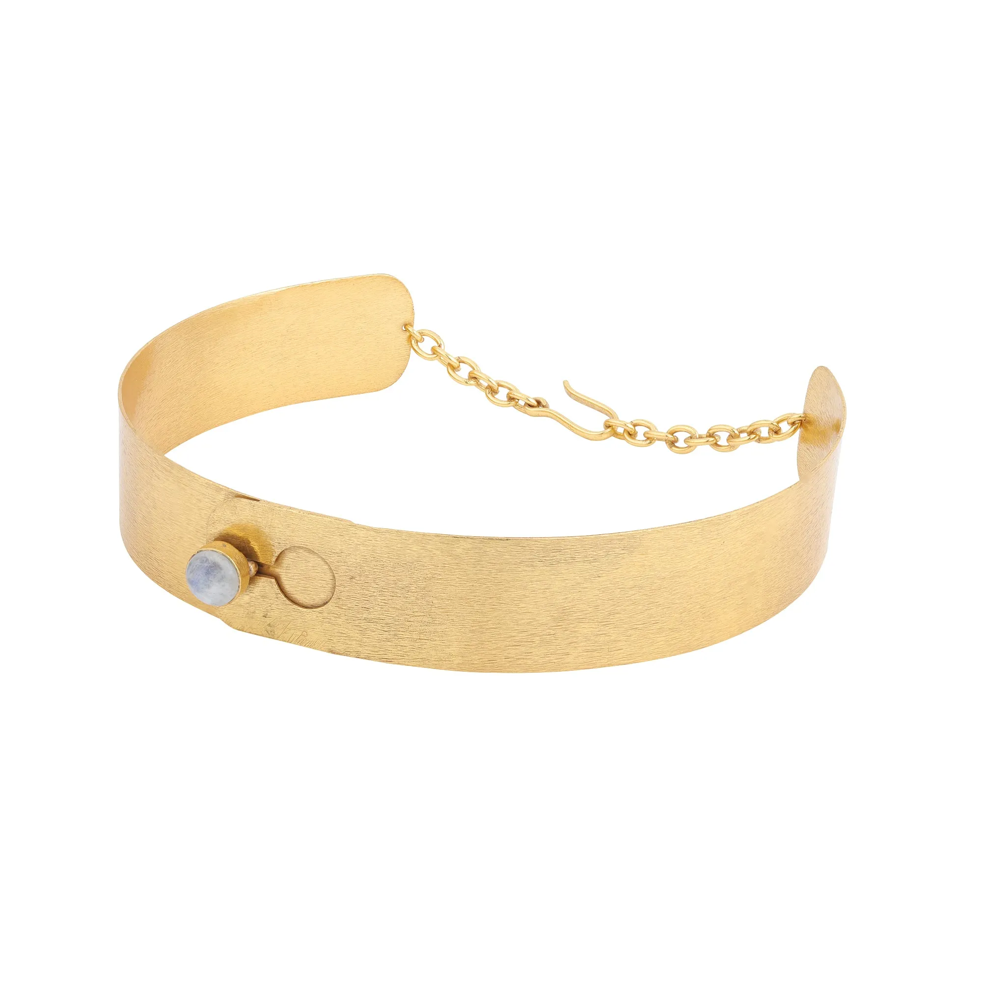 Necklace - Keyhole Choker in Moonstone