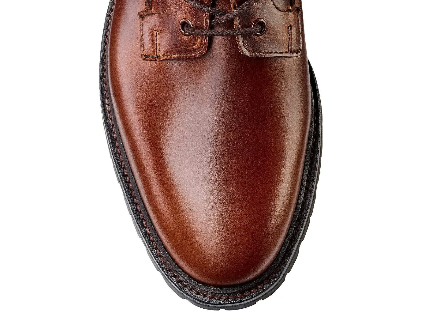 Ross Chocolate Hurricane Hide & Earth Green Suede Collar