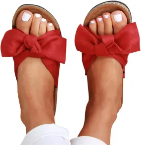 Sandals for Women Platform,Open Toe Bowtie Sandlas Slides Summer Bohemia Platform Comfortable Casual Walking Shoes