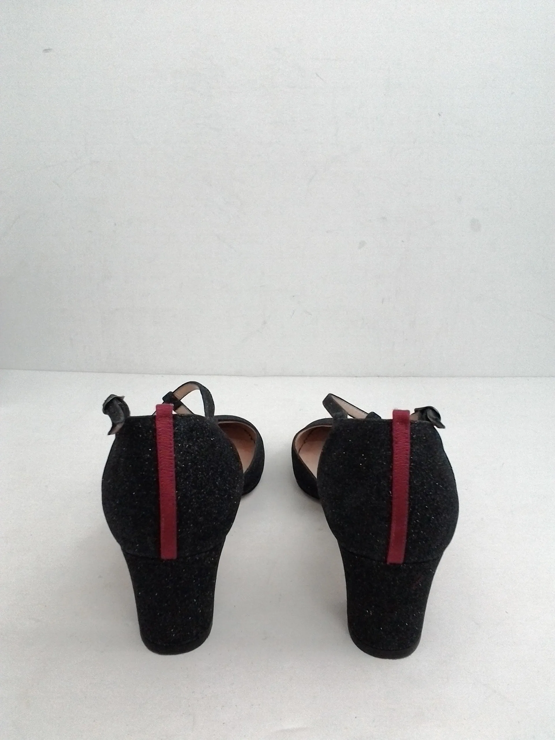 SJP Women's Black Glitter Heels Size 38