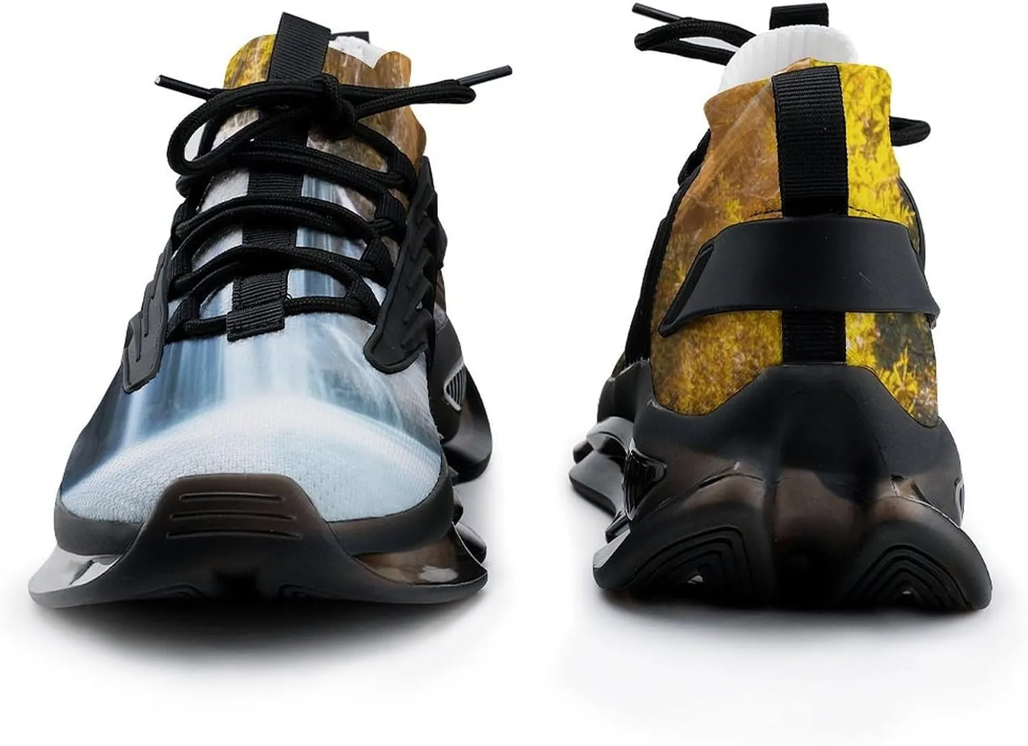 Waterfall Landscape Autumn Forests Walking Shoes for Men Lightweight Tennis Fashion Elastic Sports Shoes Cushion Basketball Shoes