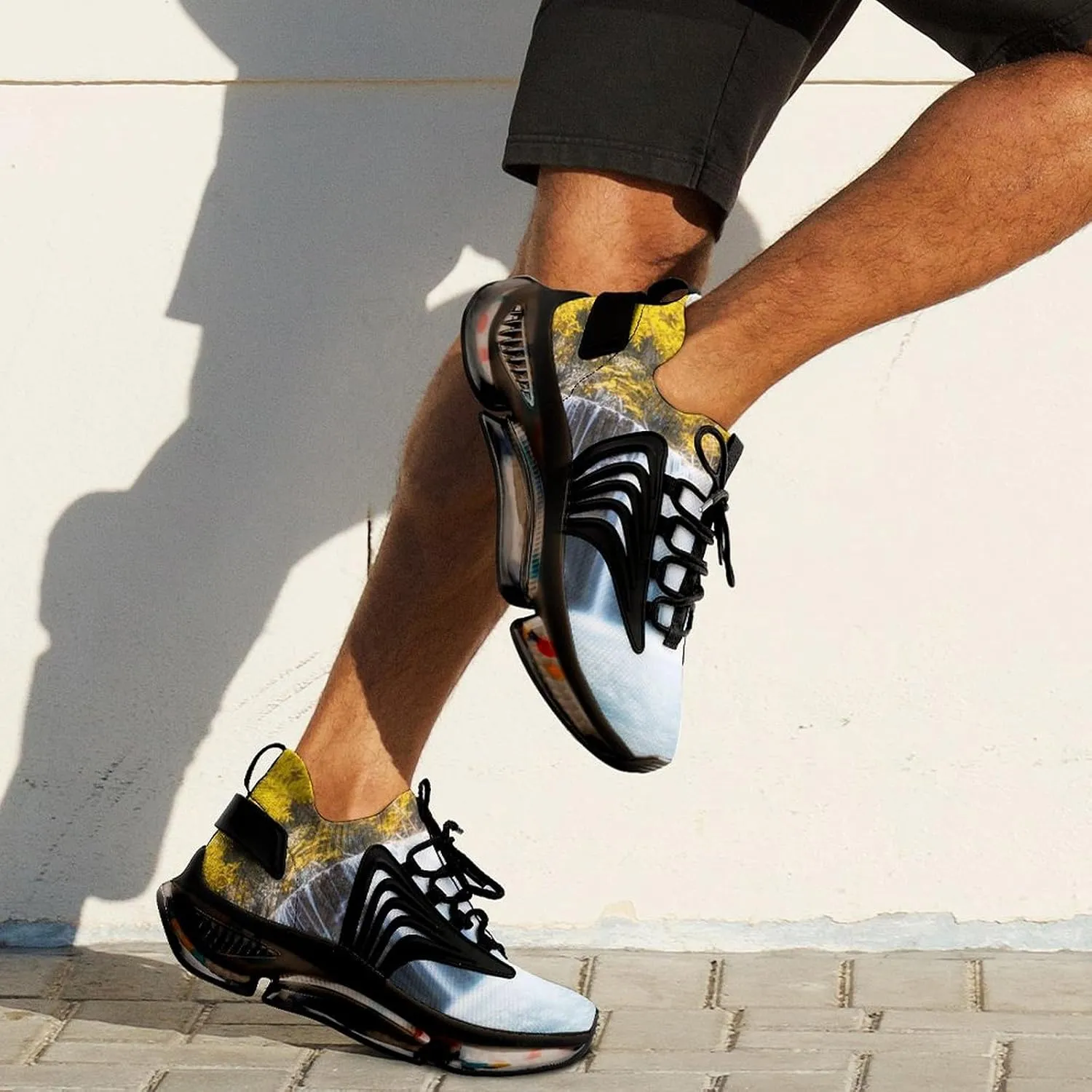 Waterfall Landscape Autumn Forests Walking Shoes for Men Lightweight Tennis Fashion Elastic Sports Shoes Cushion Basketball Shoes